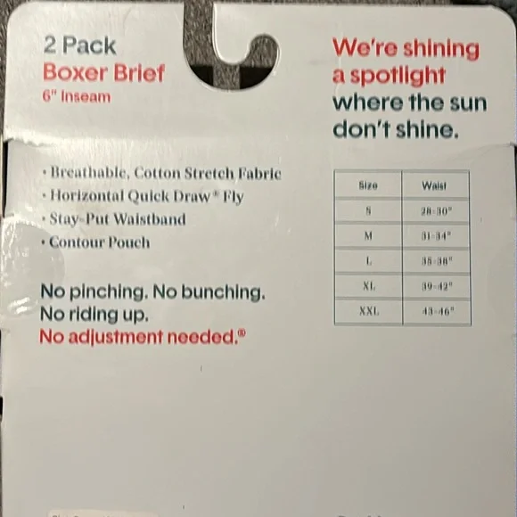 NWT Tommy John cotton stretch boxer briefs S - Picture 4 of 4